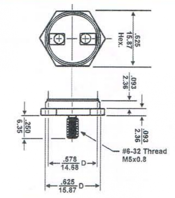430 Threaded Stud Mount Thermal Switch
