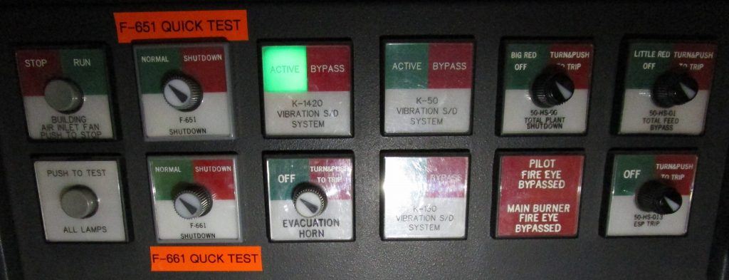 Industrial Control Switches in a control panel