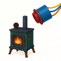 wood stove temperature switch