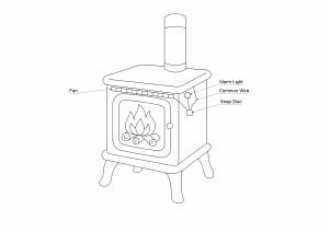 wood stove temperature switch
